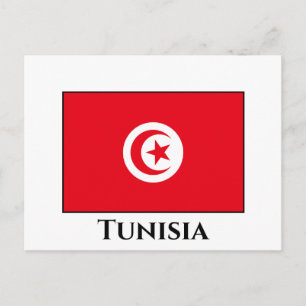 Tunisien Flagga Vykort