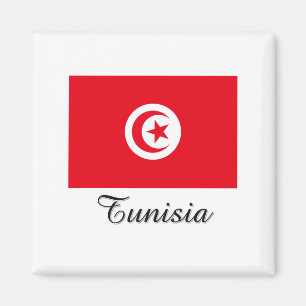 Tunisien flaggadesign magnet