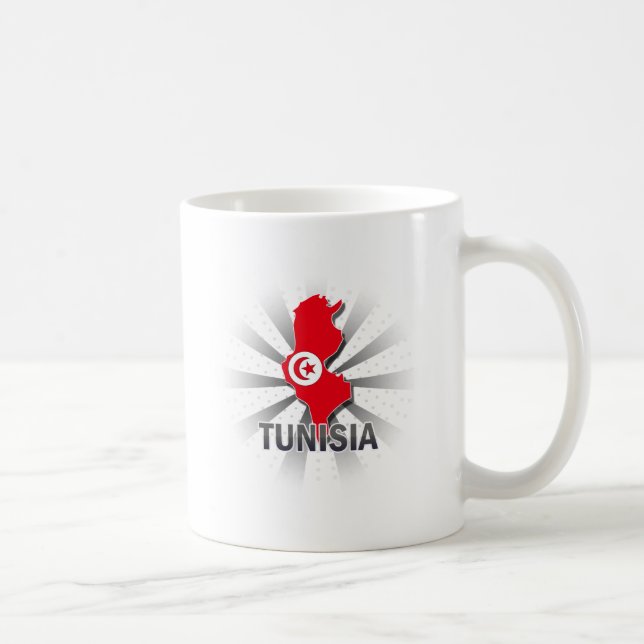 Tunisien flaggakarta 2,0 kaffemugg (Höger)