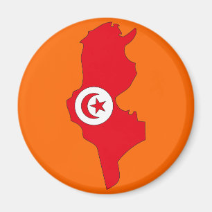 Tunisien flaggakarta magnet