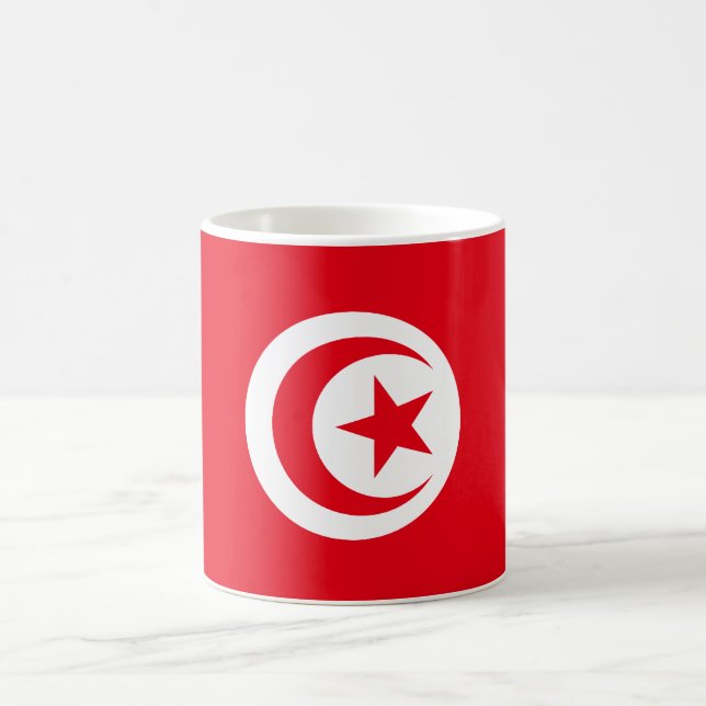 Tunisien flaggamugg kaffemugg (Center)