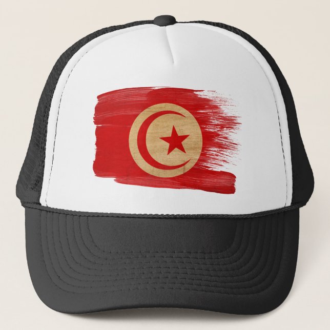 Tunisien flaggatruckerkeps truckerkeps (Framsida)