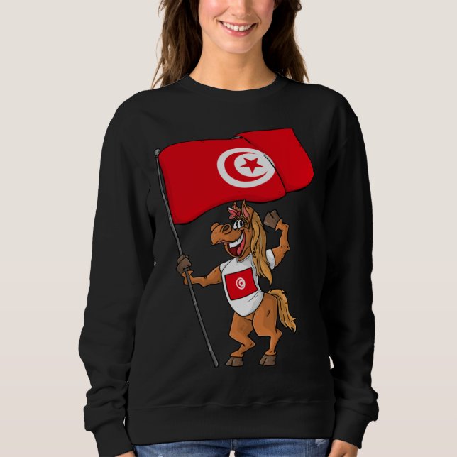 Tunisien Fläkt Häst T Shirt (Framsida)