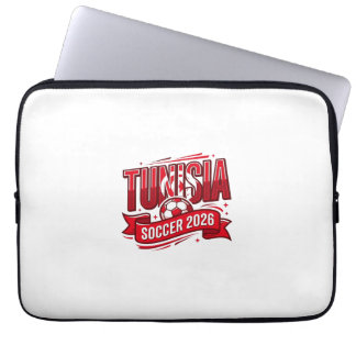 Tunisien Fotboll 2026 Fotboll Fet Land Typografi Laptop Fodral