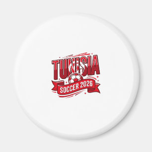 Tunisien Fotboll 2026 Fotboll Fet Land Typografi Magnet