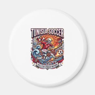 Tunisien Fotboll Skelett Anfallare Nationer Premiu Magnet