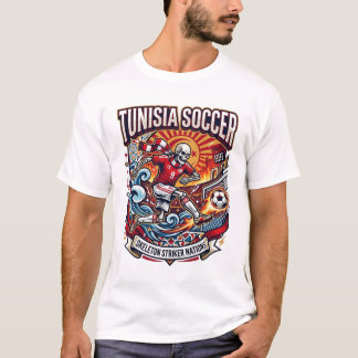 Tunisien Fotboll Skelett Anfallare Nationer Premiu T Shirt