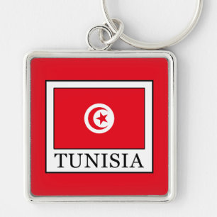 Tunisien Fyrkantig Silverfärgad Nyckelring