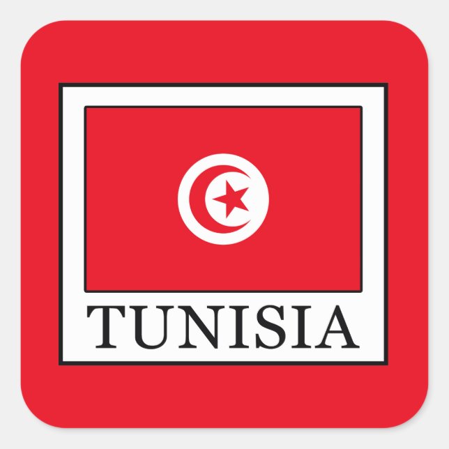 Tunisien Fyrkantigt Klistermärke (Framsida)