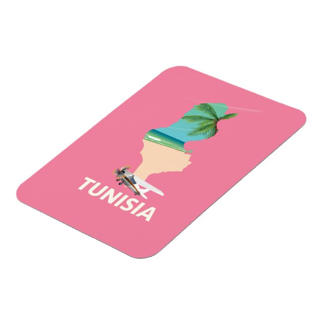 Tunisien Karta reseskylt Magnet (Vänstra Sidan)