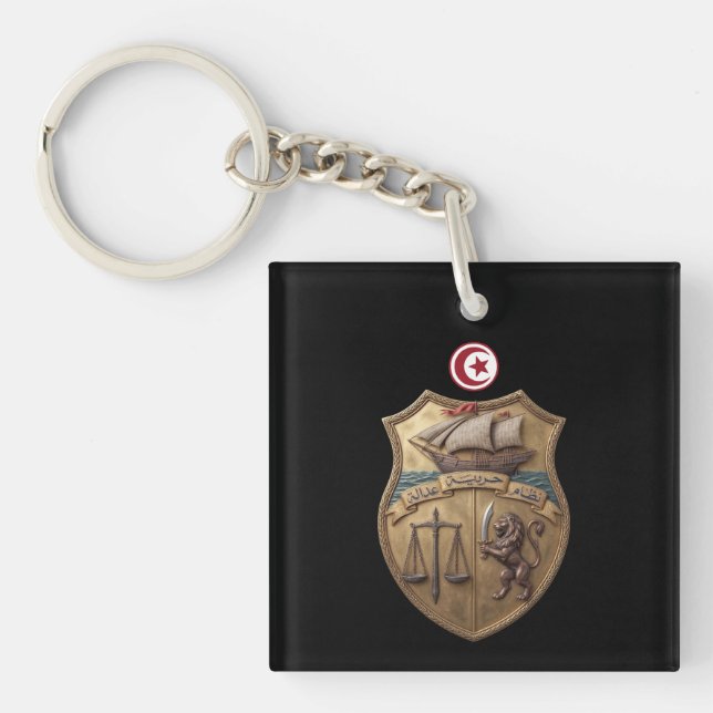 Tunisien land coat vapen symbol emblem flagga (Framsidan)