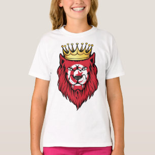Tunisien Lejona Kung Flagga T Shirt