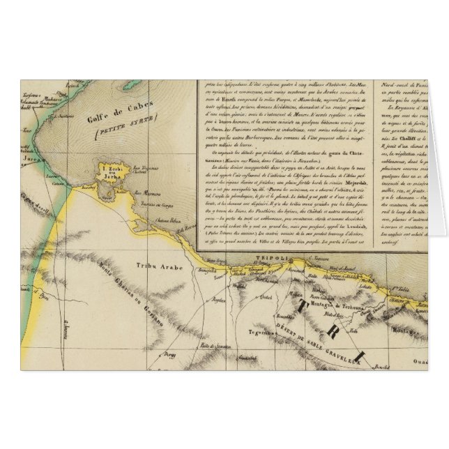 Tunisien och Libyen Hälsningskort (Framsidan Horizontal)