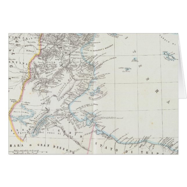 Tunisien och Lybia Hälsningskort (Framsidan Horizontal)