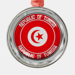 Tunisien Round Emblem Julgransprydnad Metall