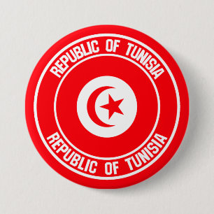 Tunisien Round Emblem Knapp