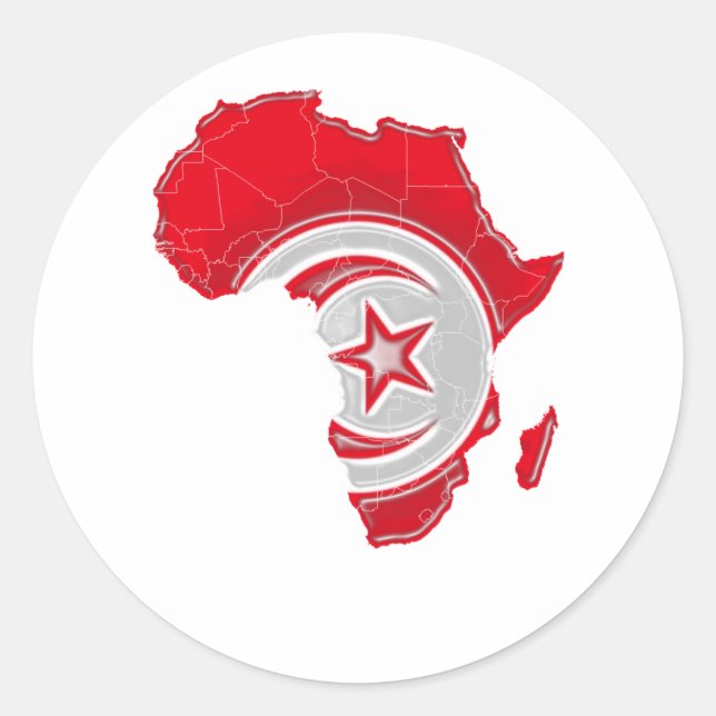 Tunisien Runt Klistermärke (Framsida)