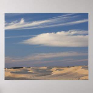 Tunisien, Sahara Desert, Douz, Underbar Dune, dusk Poster