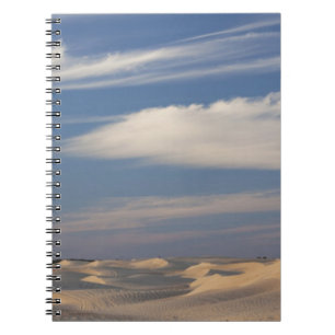 Tunisien, Sahara-öknen, Douz, Stora dynen, skymnin Anteckningsbok Med Spiral