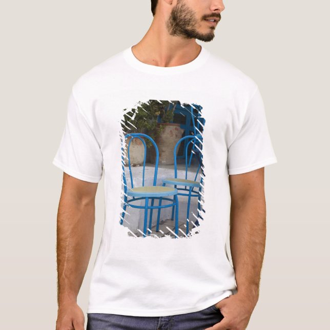Tunisien, Sidi Bou Said, kaféstolar Tee Shirt (Framsida)