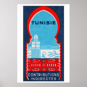 Tunisien - Tändsticksask Tryck - Sverige Väggkonst