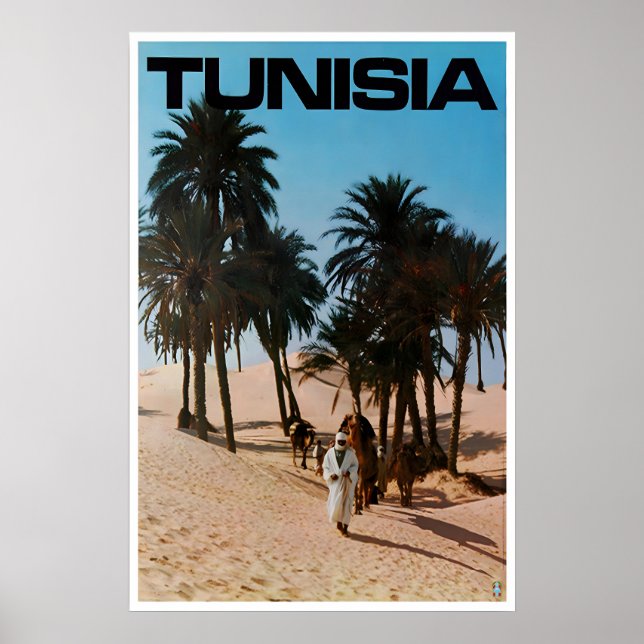 Tunisien tryck Nordafrika affisch Vintage Resa (Framsidan)