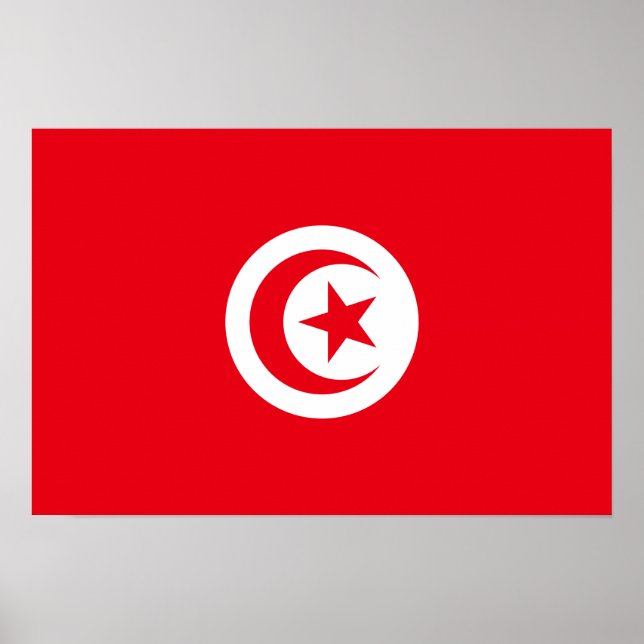 Tunisien - Tunisisk Flagga Poster (Framsidan)