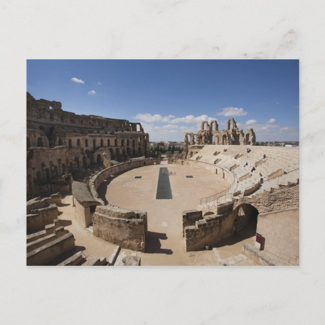 Tunisien, tunisiska centralkusten, El Jem, romersk Vykort (Framsida)