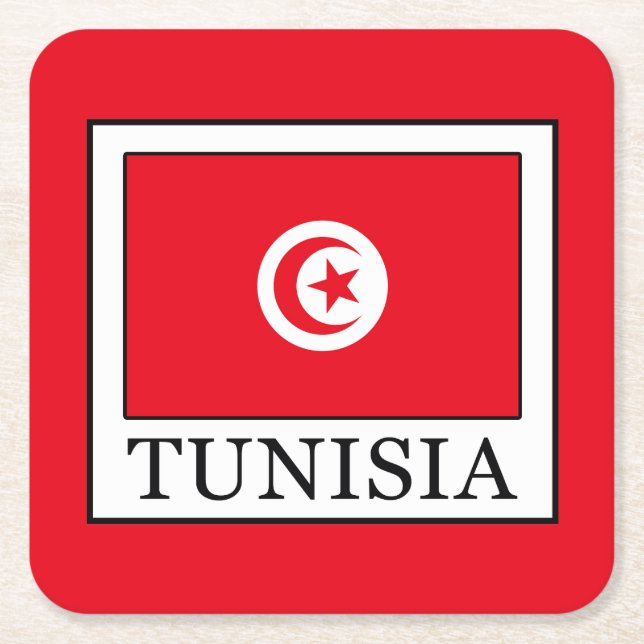 Tunisien Underlägg Papper Kvadrat (Framsidan)