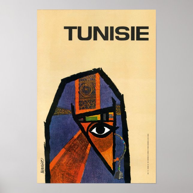 Tunisien Vintage resor återställd Poster (Framsidan)