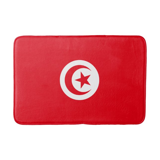 Tunisiens flagga badrumsmatta (Framsidan)