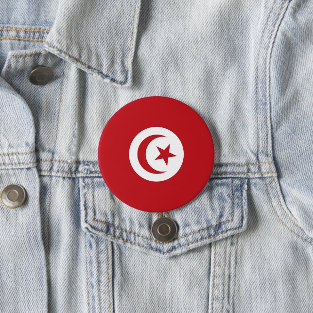 Tunisiens flagga knapp (In Situ)