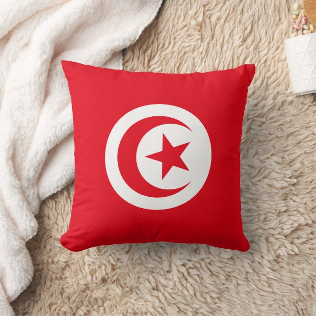 Tunisiens flagga kudde (Filt)