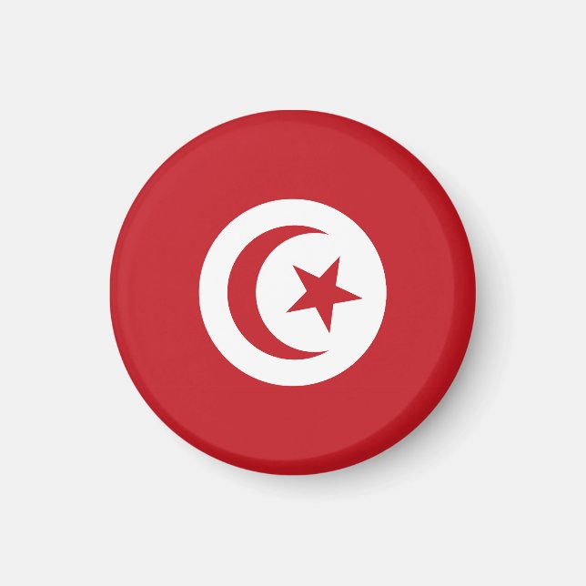 Tunisiens flagga magnet (Framsidan)