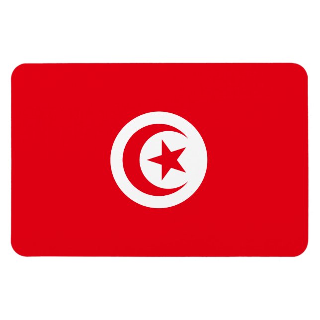 Tunisiens flagga magnet (Horisontell)