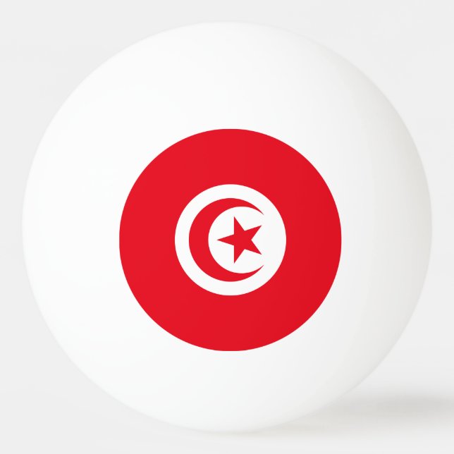 Tunisiens flagga pingisboll (Framsidan)