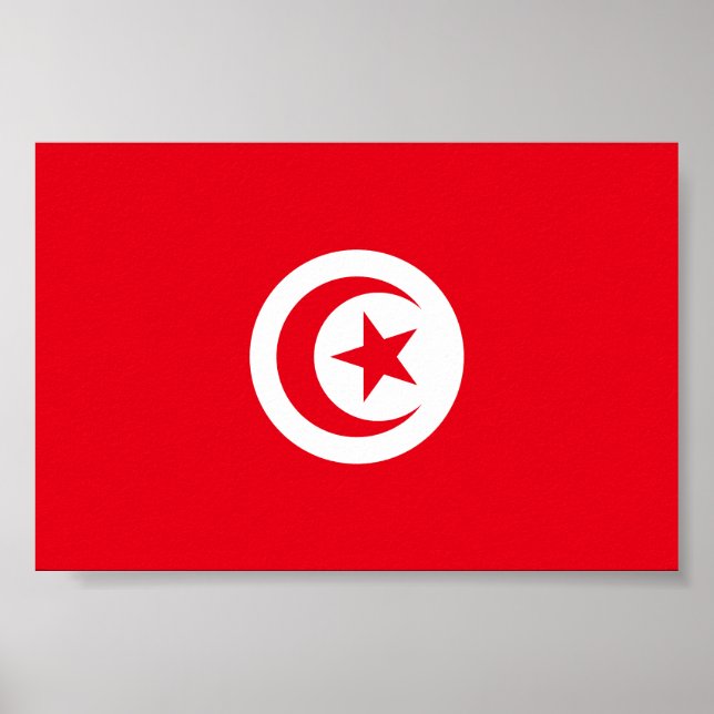 Tunisiens flagga poster (Framsidan)