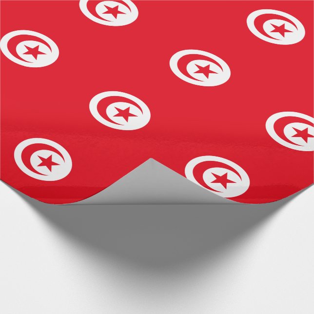 Tunisiens flagga presentpapper (Hörn)