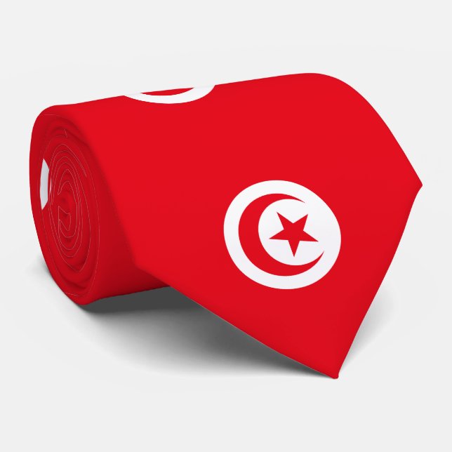 Tunisiens flagga slips (Rullad)