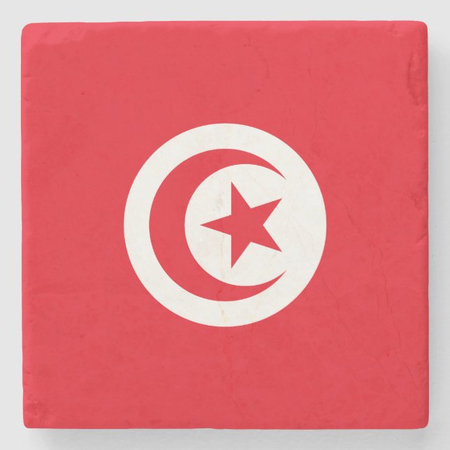 Tunisiens flagga stenunderlägg (Framsidan)