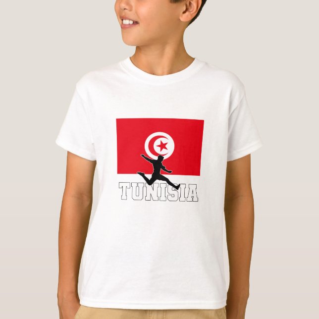 Tunisiens fotbollslag t shirt (Framsida)