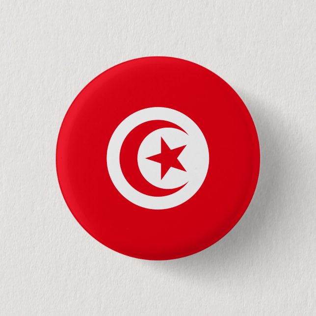 Tunisisk Flagga, Flagga i Tunisien Knapp (Framsida)