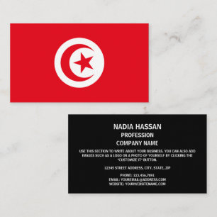 Tunisisk Flagga, Flagga i Tunisien Visitkort