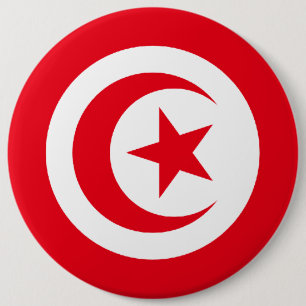 Tunisisk Flagga Knapp