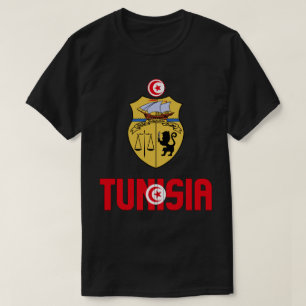 Tunisisk Flagga och Jacka av Arm Patriotic T Shirt