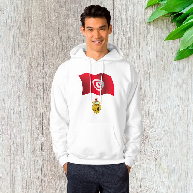Tunisisk Flagga och Jacka i Arm Patriotic Tunisien Hoodie (Skapare uppladdad)