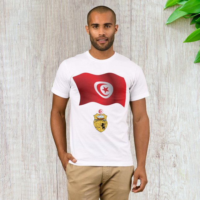 Tunisisk Flagga och Jacka i Arm Patriotic Tunisien T Shirt (Skapare uppladdad)