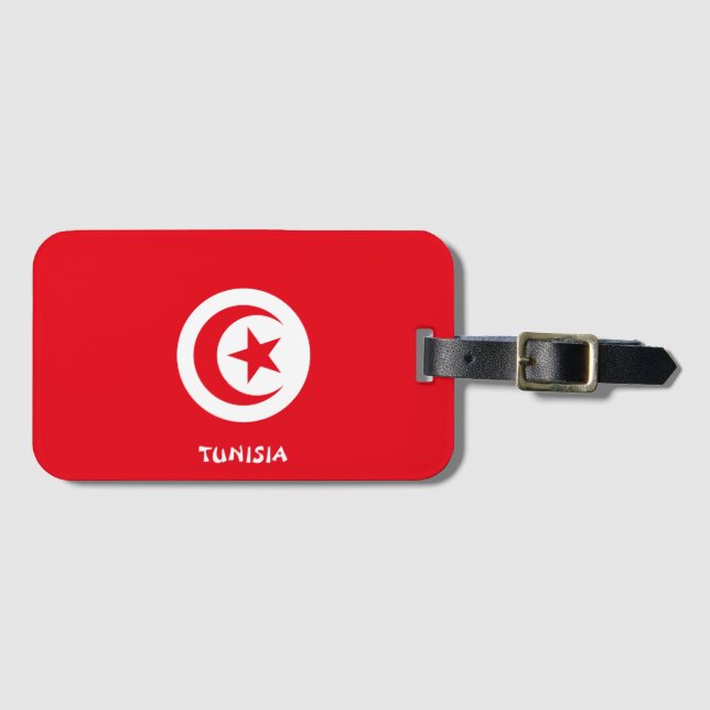 Tunisisk Flagga Patriotic Bagagebricka (Framsida horisontal)