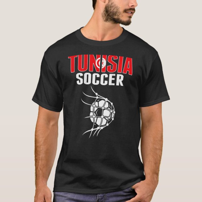 Tunisisk fotbollsbuss i Net Tunisie fotbollssuppo T Shirt (Framsida)