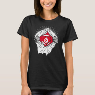 Tunisisk hemvist i flaggor t shirt